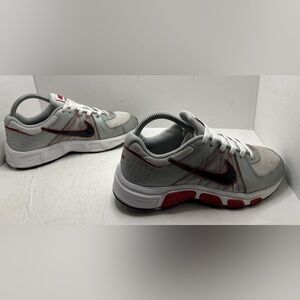 Nike T-Run 5 Size Running Shoes Grey/Red/Black Size  6.5y 443990-100